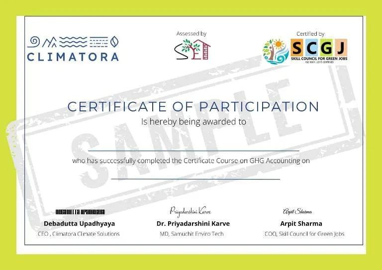 CLIMATORA Certificate