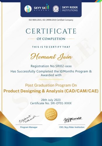 SkyySkill Certificate